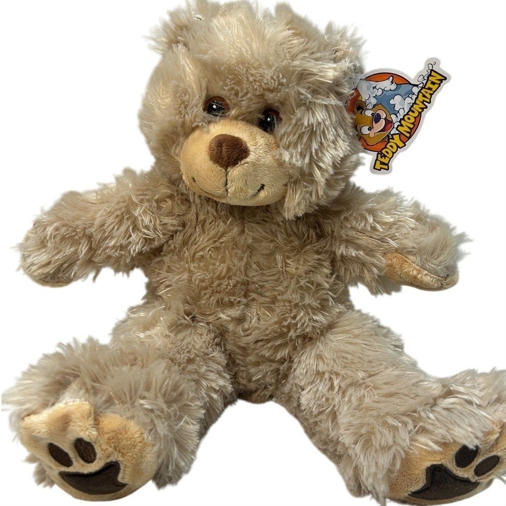 Teddy Mountain Furry Brown Bear 16 Inch Plush Stuffed Animal Toy Tan Shaggy 0059